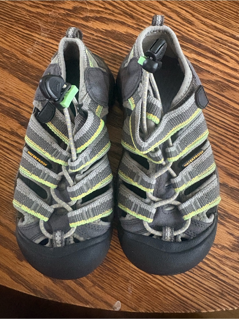 Keen Kids Gray and Lime Waterproof Water Shoes